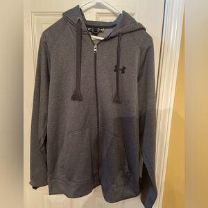 Young men's Under Armour full zip grey hoodie